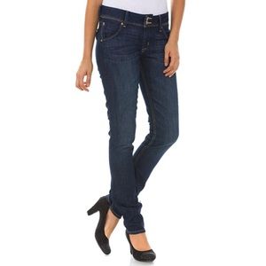 Hudson Collin Low Rise Skinny Flap Jeans in Pismo Wash (medium / dark)